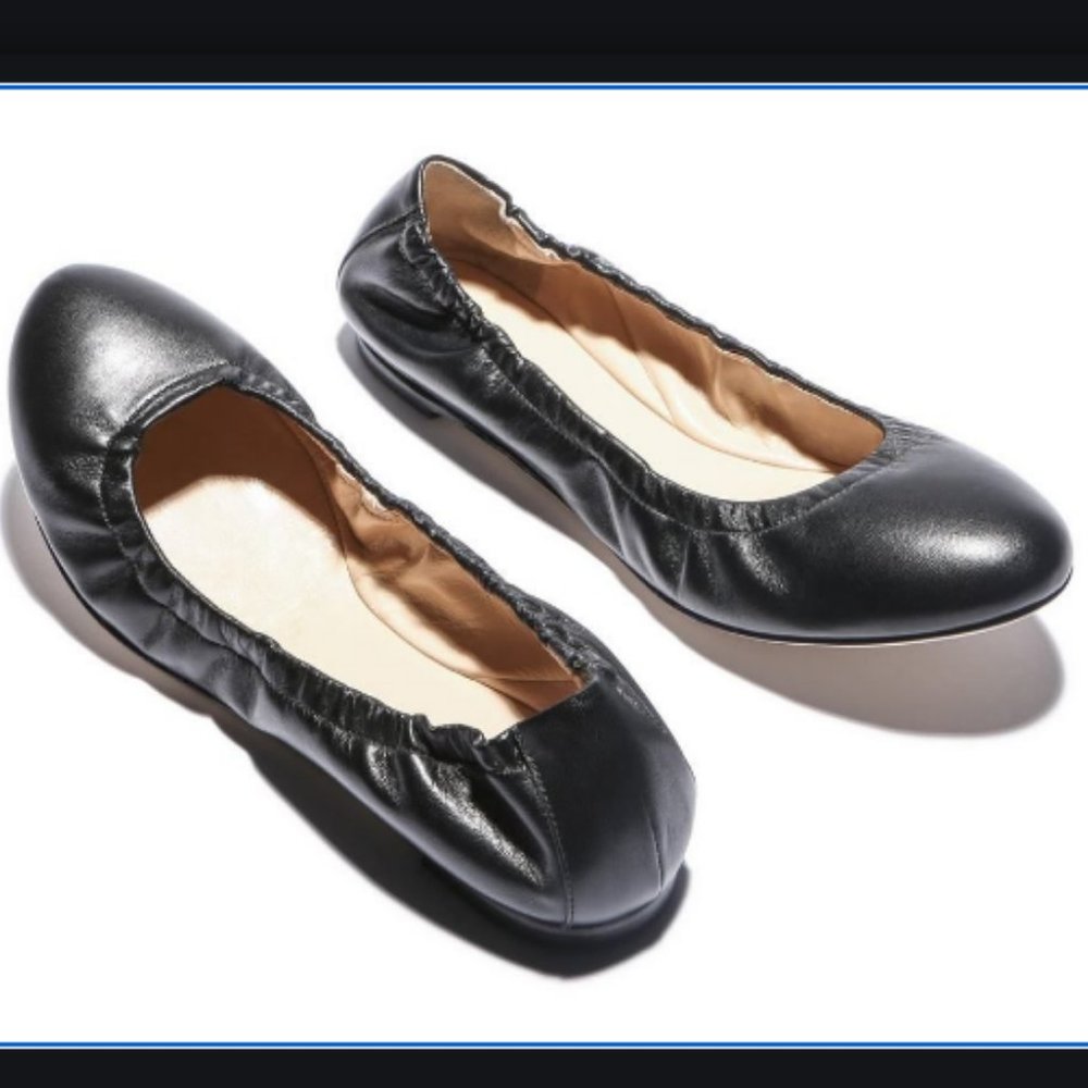 NEW M.Gemi Black Leather Bolla Ballet Flats 8 39